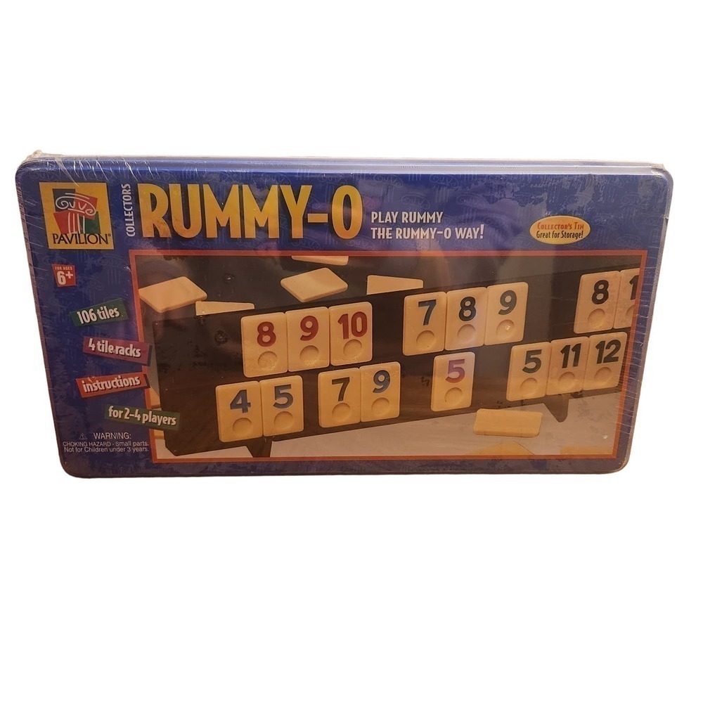 Pavilion‎ Collector's Rummy-O Tile 2008 Easy Storage Tin Family Game Night 6+